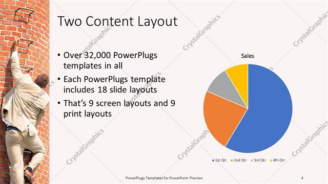 Two Content presentation slide layout