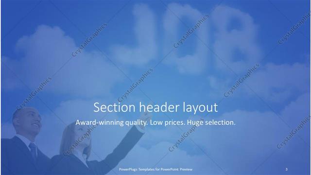 Section Header presentation slide layout