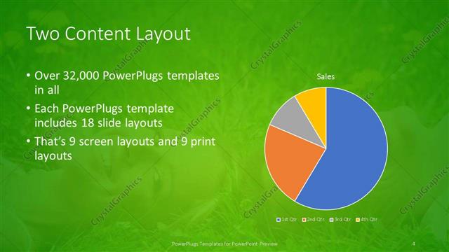 Two Content presentation slide layout