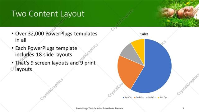 Two Content presentation slide layout