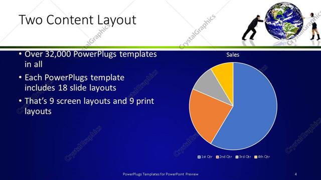 Two Content presentation slide layout