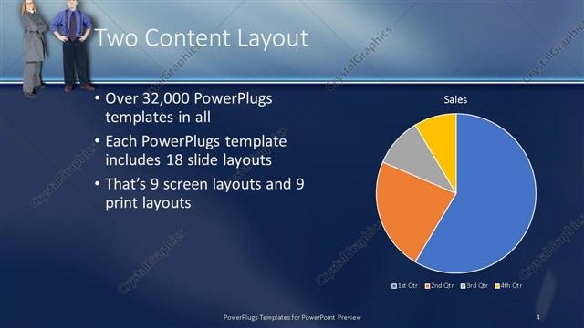 Two Content presentation slide layout