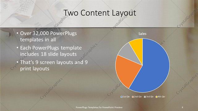 Two Content presentation slide layout