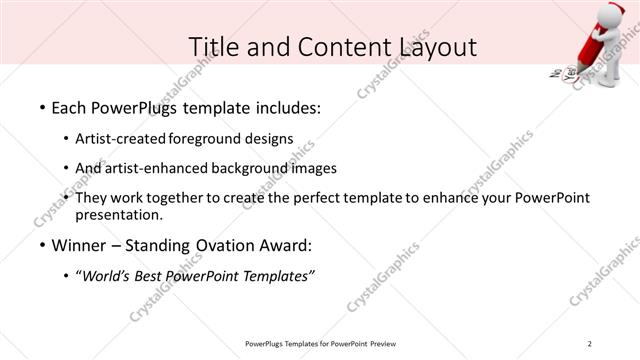 Title and Content presentation slide layout