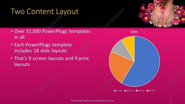 Two Content presentation slide layout