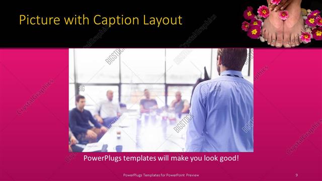 Picture with Caption presentation slide layout