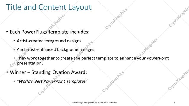 Title and Content presentation slide layout