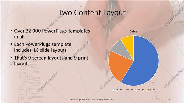 Two Content presentation slide layout