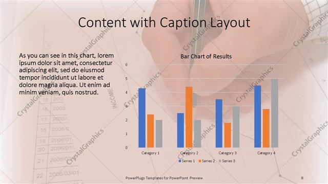Content with Caption presentation slide layout