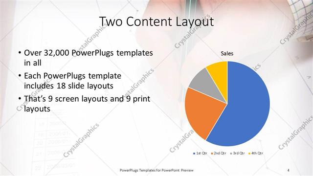 Two Content presentation slide layout