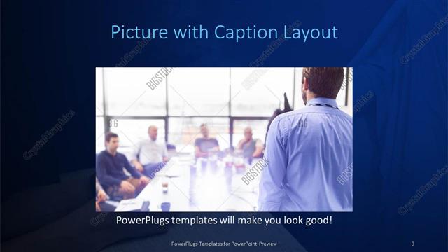 Picture with Caption presentation slide layout