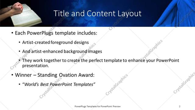 Title and Content presentation slide layout