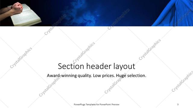 Section Header presentation slide layout
