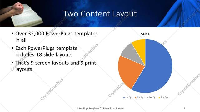 Two Content presentation slide layout