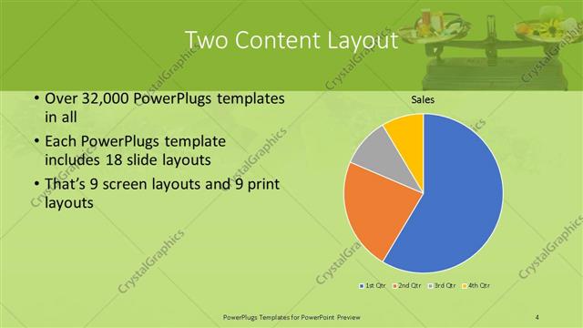 Two Content presentation slide layout