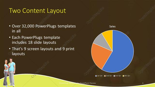 Two Content presentation slide layout