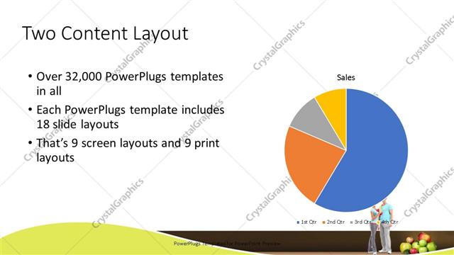Two Content presentation slide layout