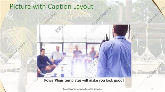 Picture with Caption presentation slide layout