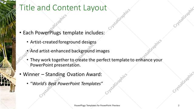 Title and Content presentation slide layout