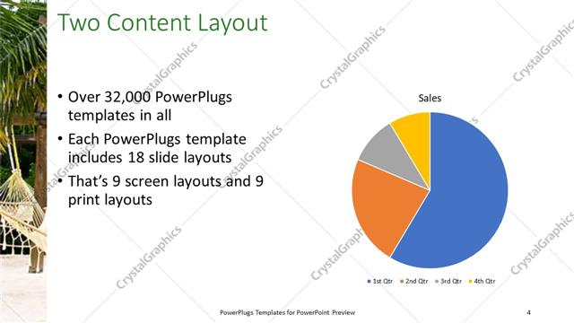 Two Content presentation slide layout