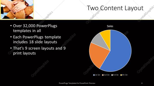Two Content presentation slide layout
