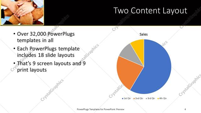Two Content presentation slide layout