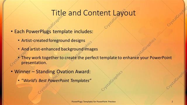 Title and Content presentation slide layout