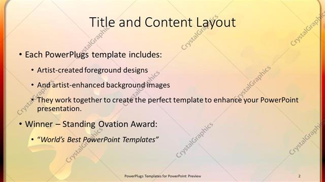 Title and Content presentation slide layout