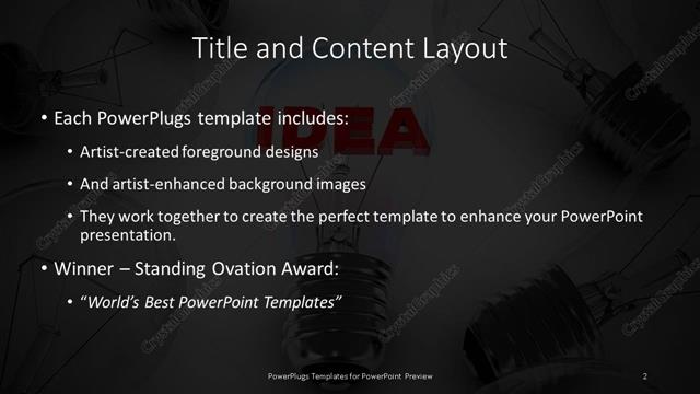 Title and Content presentation slide layout