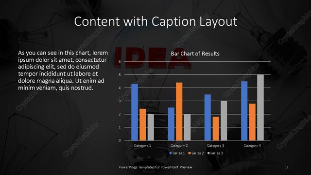 Content with Caption presentation slide layout