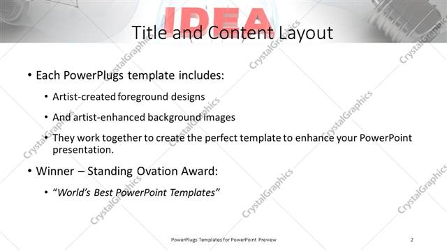 Title and Content presentation slide layout