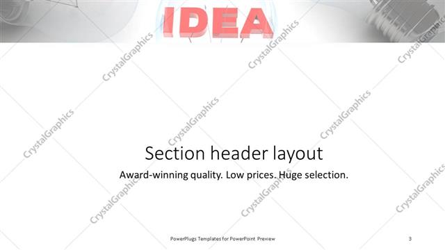 Section Header presentation slide layout
