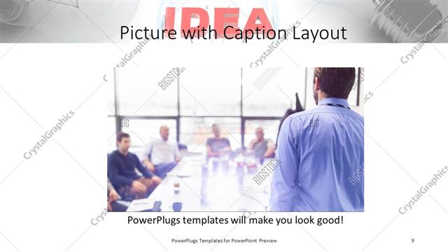 Picture with Caption presentation slide layout