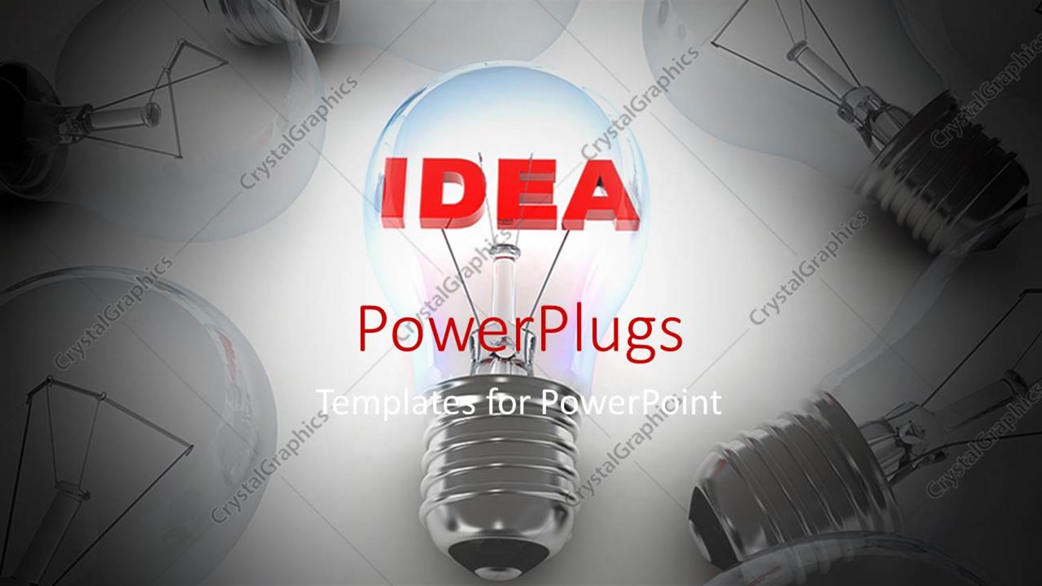 Featuring a Number of Bulbs with the Word Idea