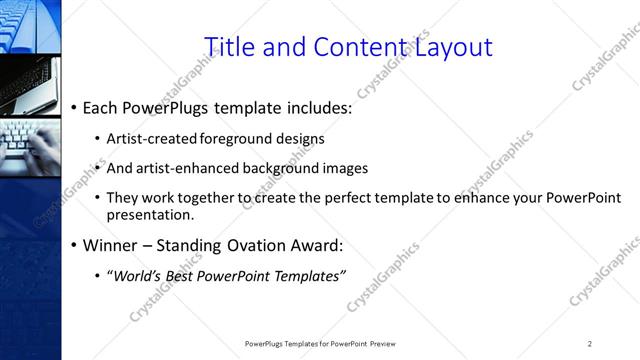 Title and Content presentation slide layout