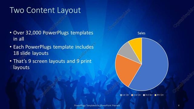 Two Content presentation slide layout