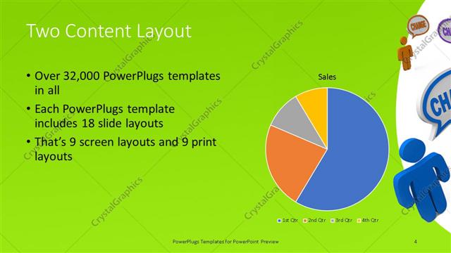 Two Content presentation slide layout