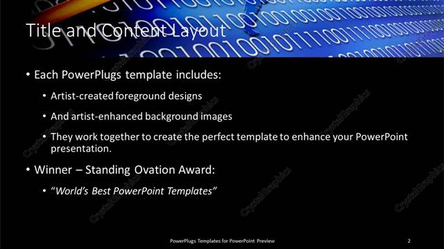 Title and Content presentation slide layout