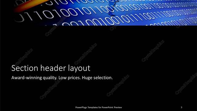 Section Header presentation slide layout