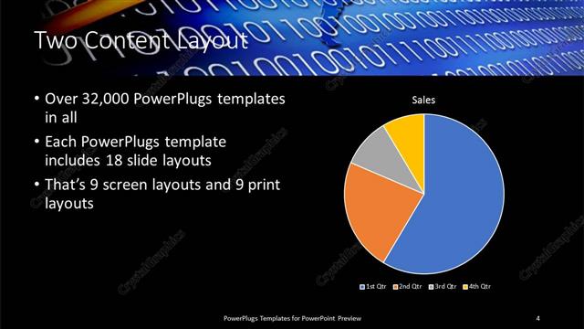 Two Content presentation slide layout