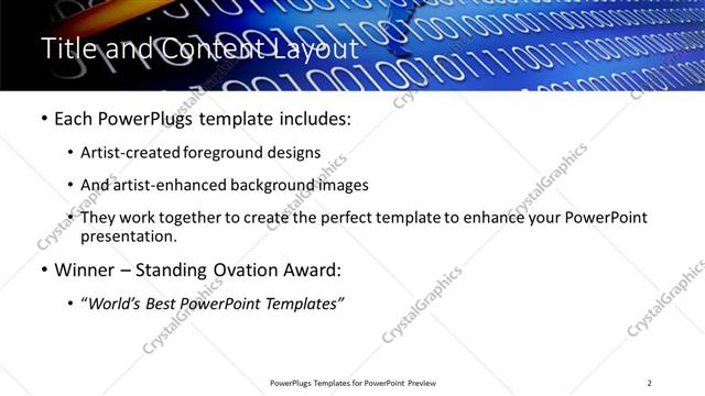 Title and Content presentation slide layout