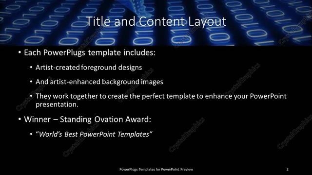 Title and Content presentation slide layout