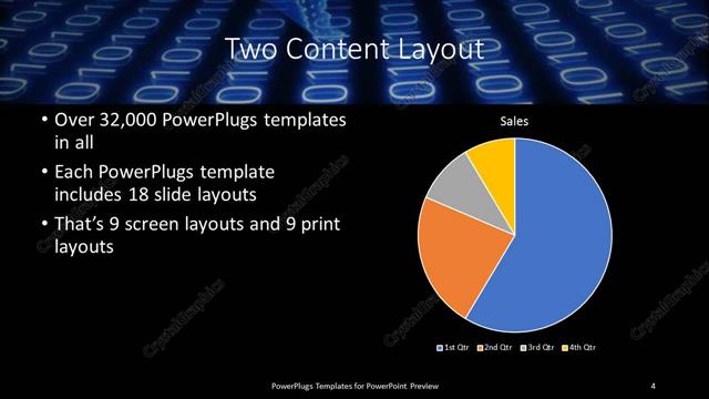 Two Content presentation slide layout