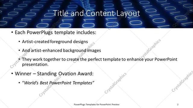 Title and Content presentation slide layout