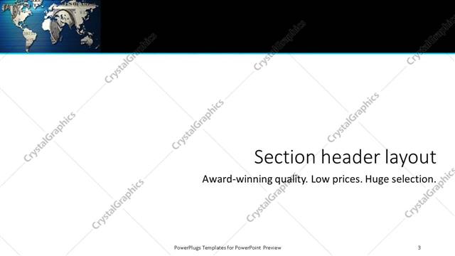 Section Header presentation slide layout