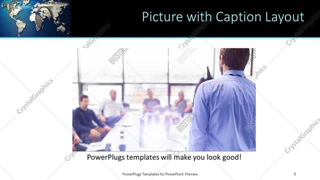Picture with Caption presentation slide layout