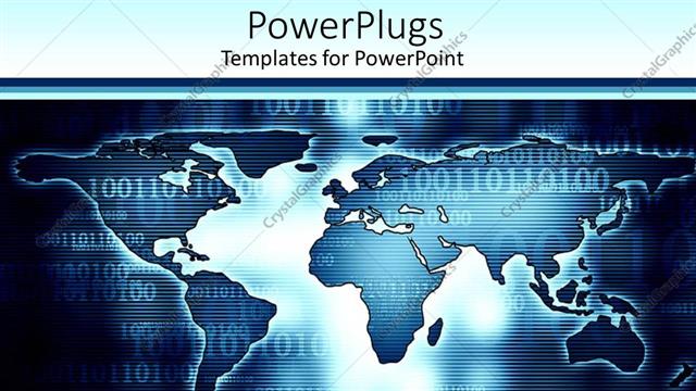  Presentation with numbers - The map of the Earth with binary numbers