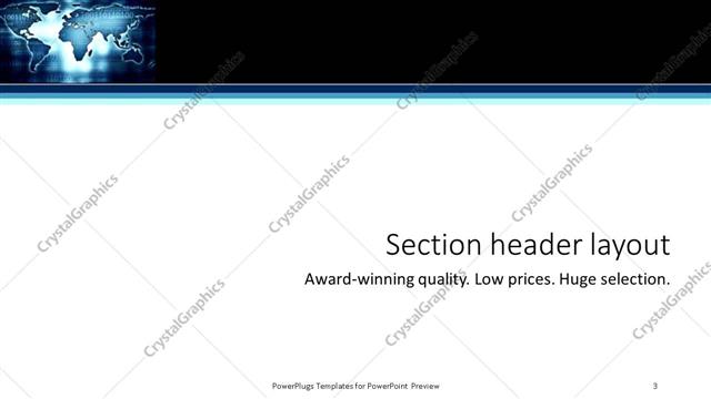 Section Header presentation slide layout