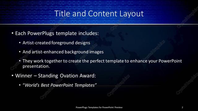 Title and Content presentation slide layout
