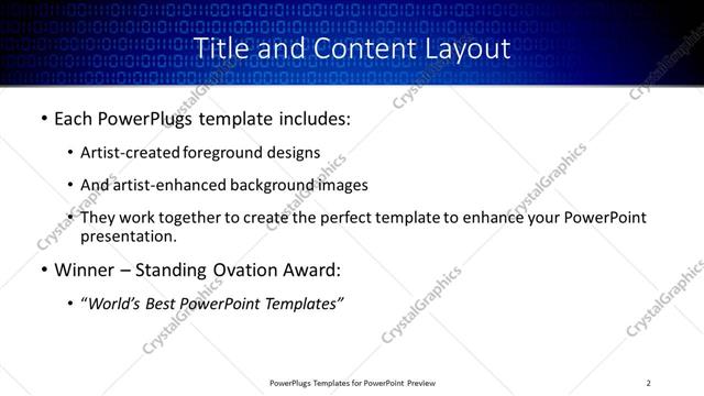 Title and Content presentation slide layout